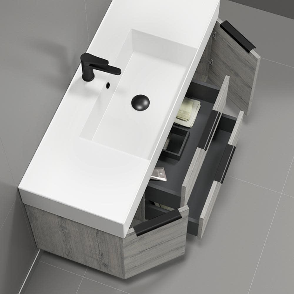 Nameeks Derin-4818-W-C Derin 48″ Wall Mounted Single Basin Vanity – Night Blue /