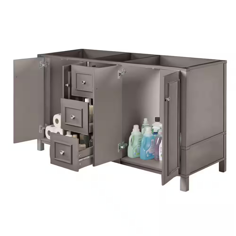 Williamsburg 60 In. W X 21.25 In. D X 34 In. H Bath Vanity Cabinet without Top –