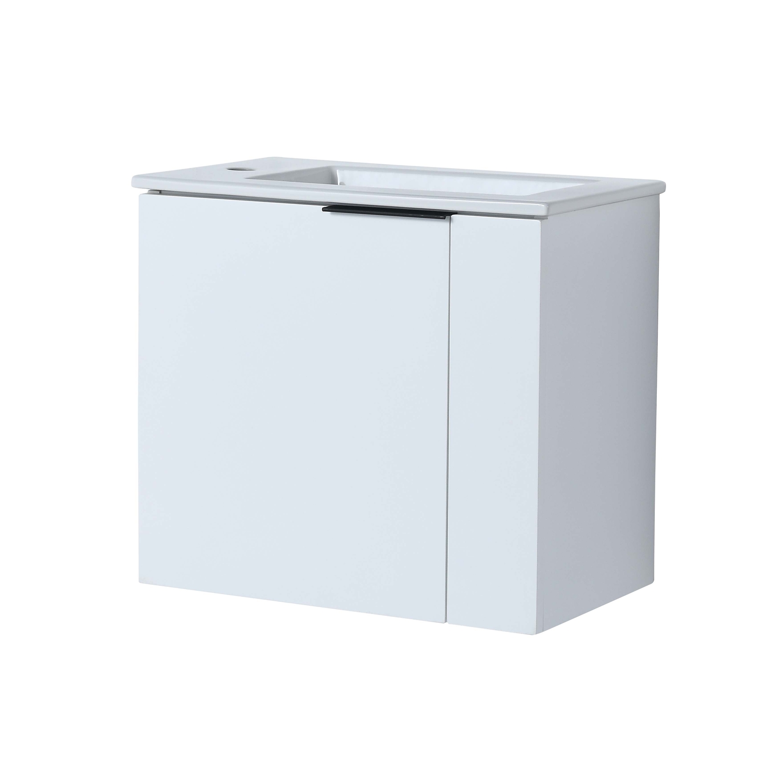 22” Wall Mounted Small Floating Bathroom Vanity w/ Sink Soft Close Door White