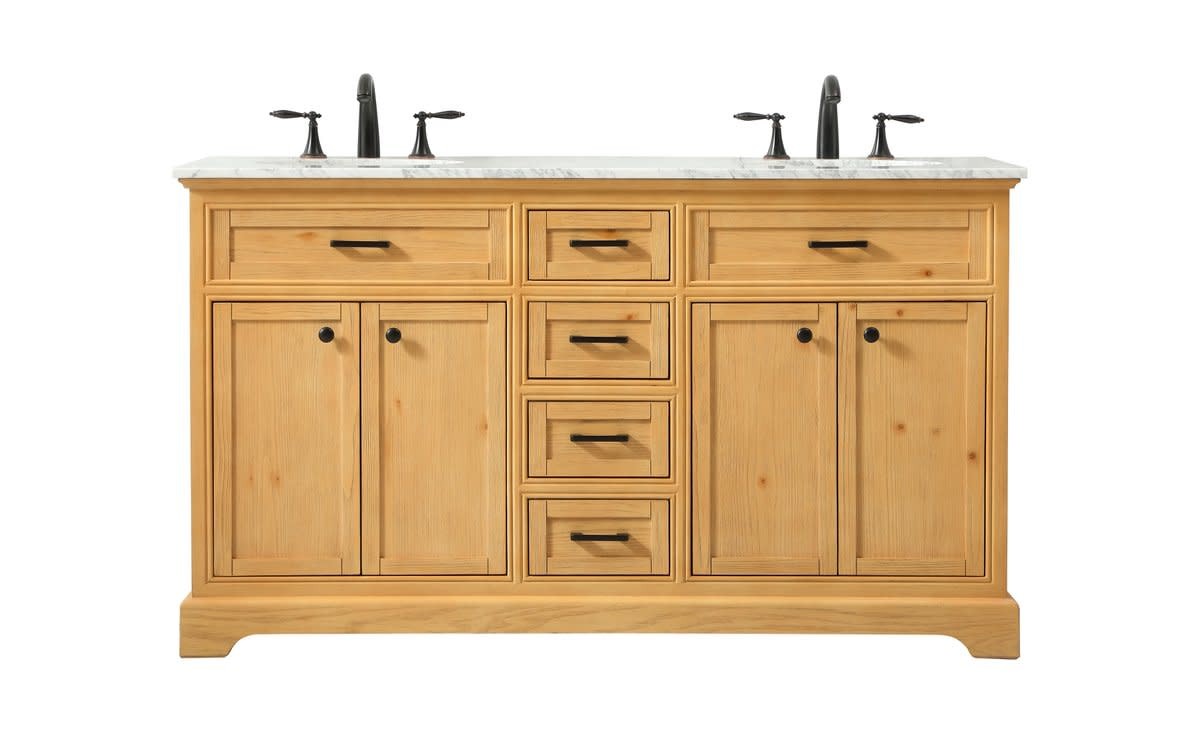Elegant Lighting VF15060DWH Americana 60″ – Natural Wood