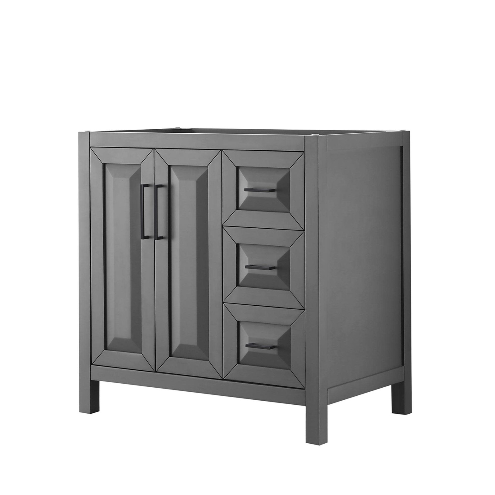 Wyndham Collection WCV252536SCXSXXMXX Daria 35″ Single – Dark Gray / Matte Black