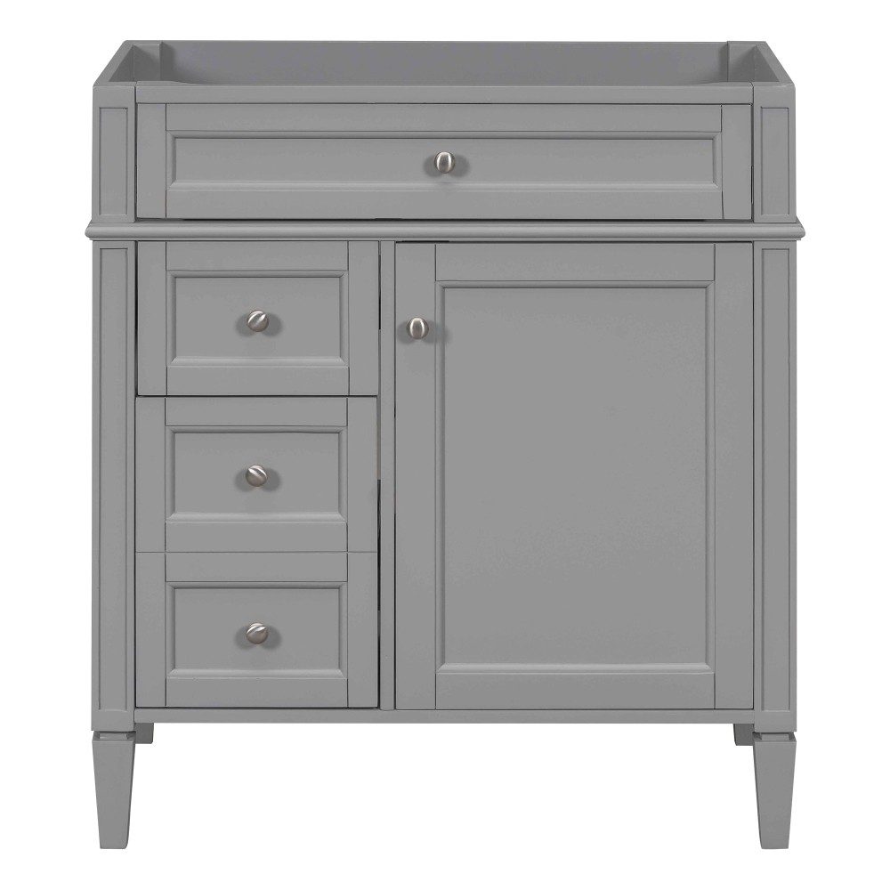 Vanity with no sink Two drawers One pull-out drawer