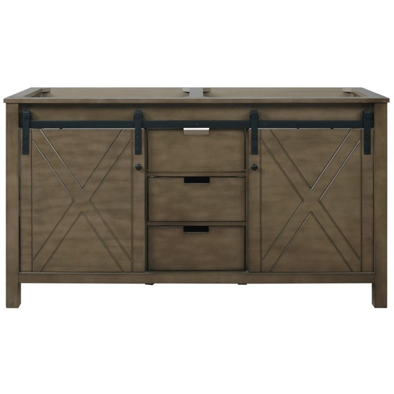 Lexora Home Marsyas 60″ Vanity Cabinet in Rustic Brown
