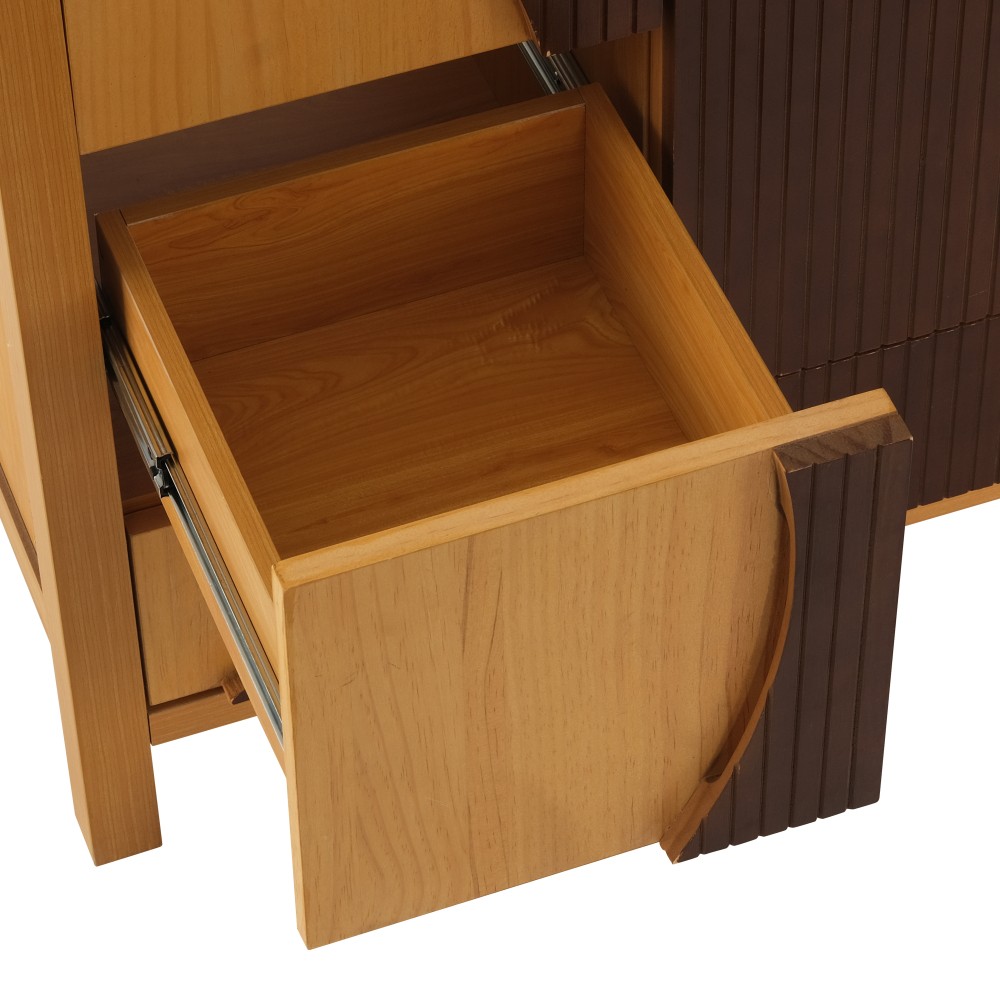 30 Inch Mid Century Freestanding Bathroom Vanity with Ceramic Sink Solid Wood