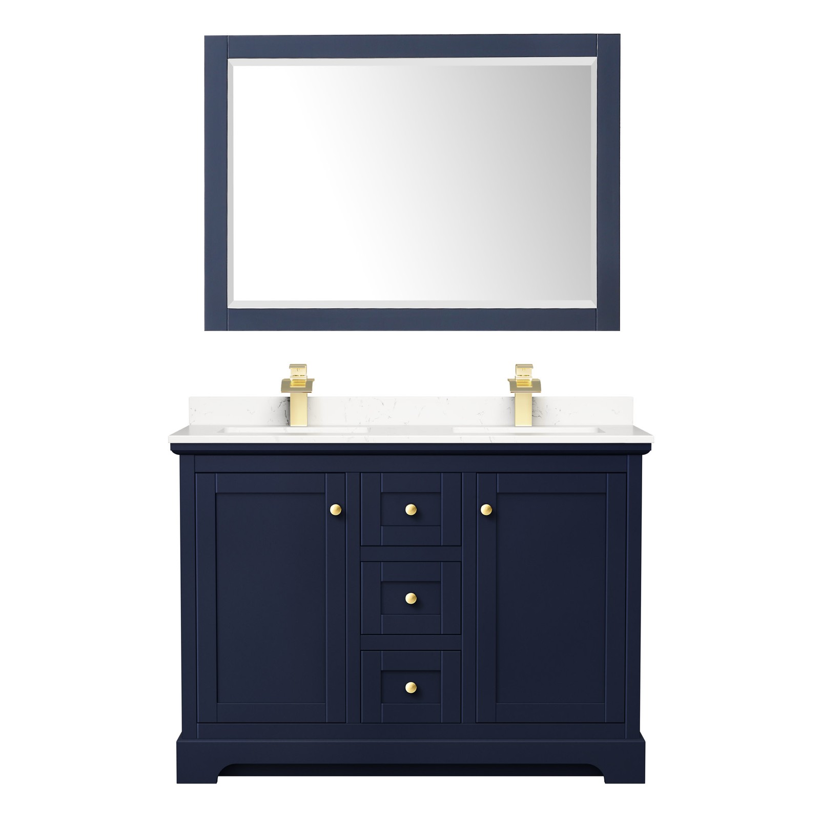 Wyndham Collection WCV232348D-VCA-M46 Avery 48″ – Dark Gray / White Cultured