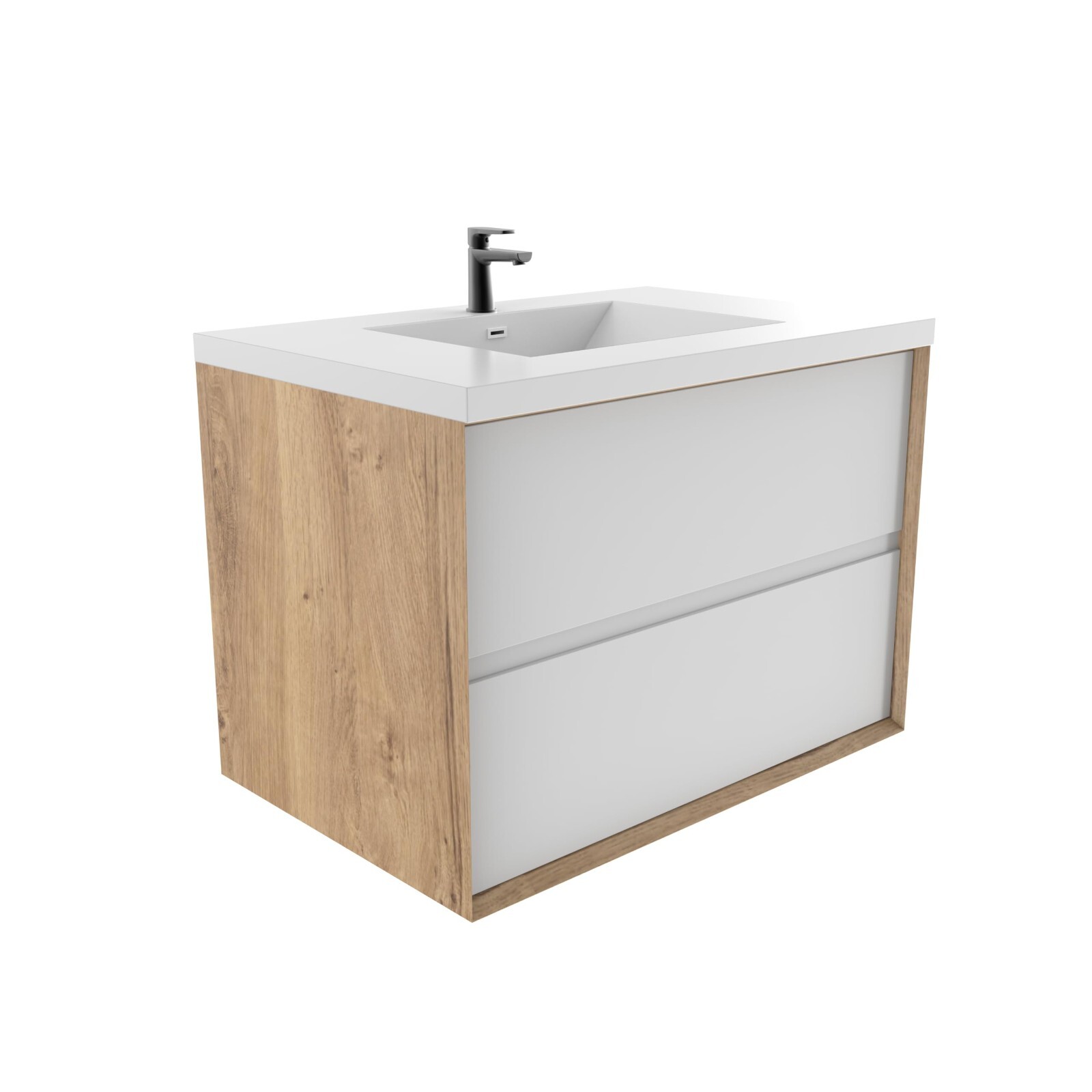 42″ Luxury Wall Mounted Bathroom Vanity Cabinet, Sink Top, Bath Storage Vanity