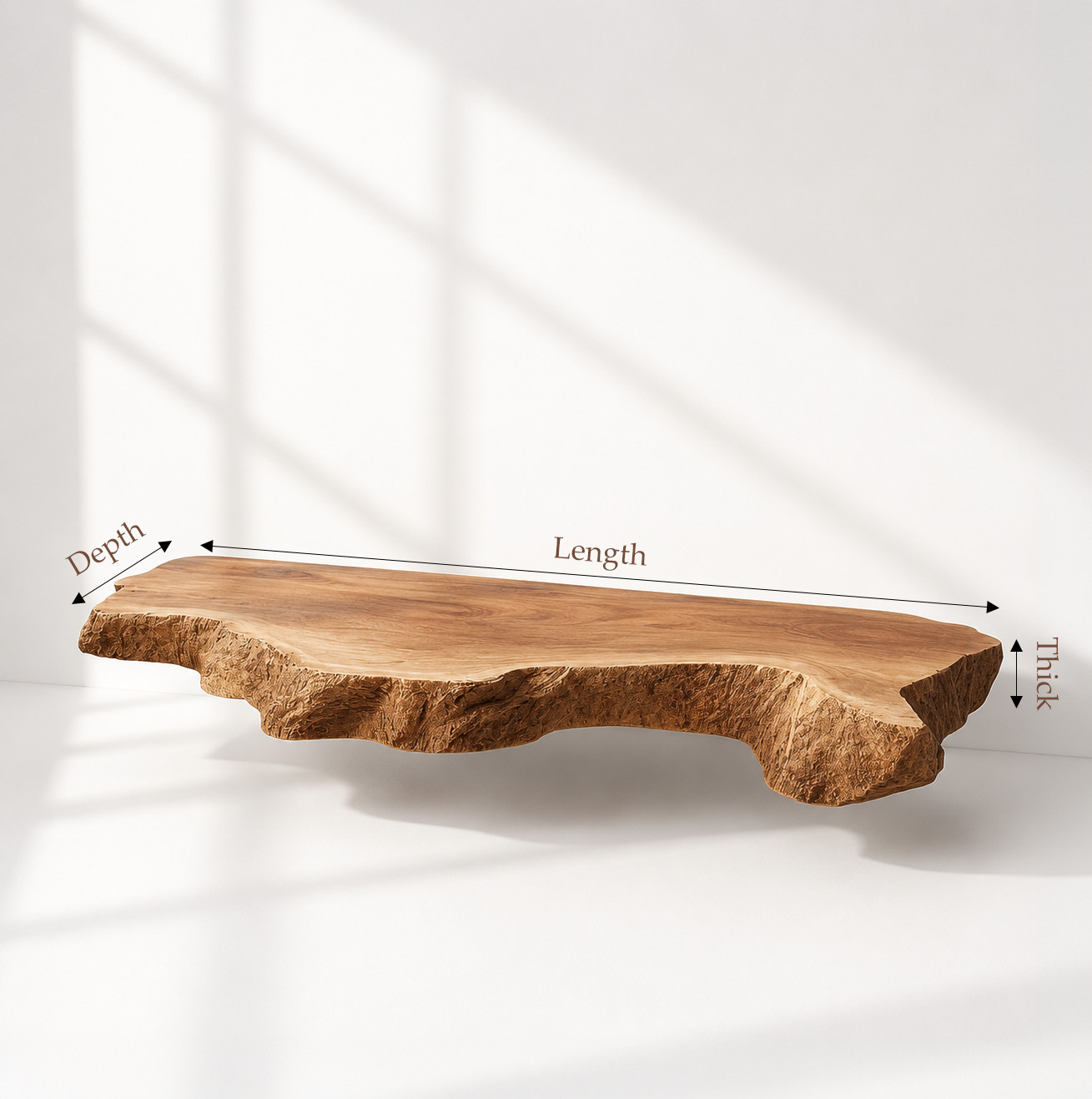 Luxury Live Edge Bathroom Vanity – Handcrafted Solid Wood Floating Sink Counter