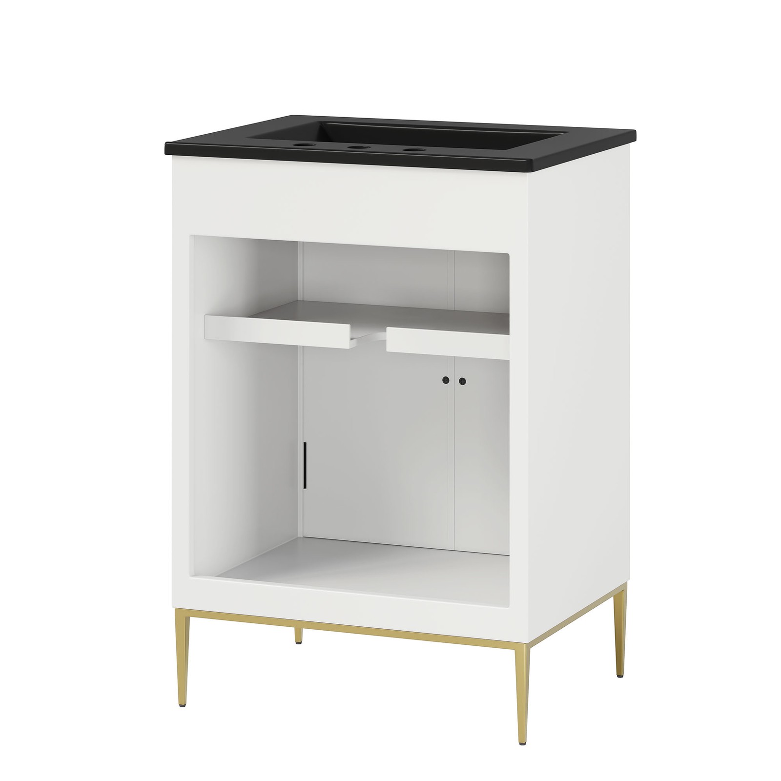 Modway Awaken 24″ Bathroom Vanity in White With Ceramic Sink Basin