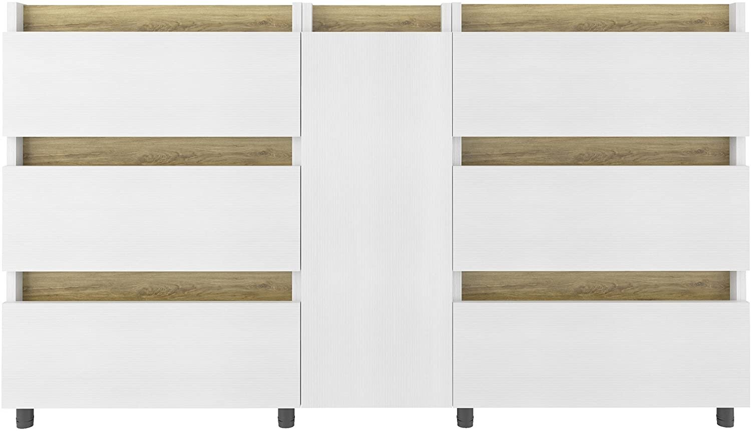 Randalco Memphis 60″ Vanity Base Cabinet | Roucke White Wood | 60 X 35 X 21,5 in