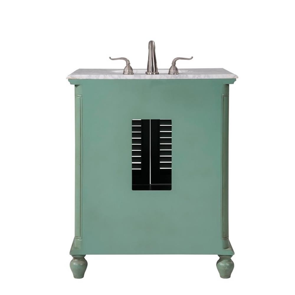 Elegant Decor Rhodes 30″ Wood Single Bathroom Vanity in Vintage Mint Green