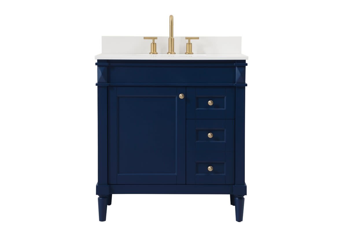 Elegant Lighting VF31832-BS Bennett 32″ – Blue