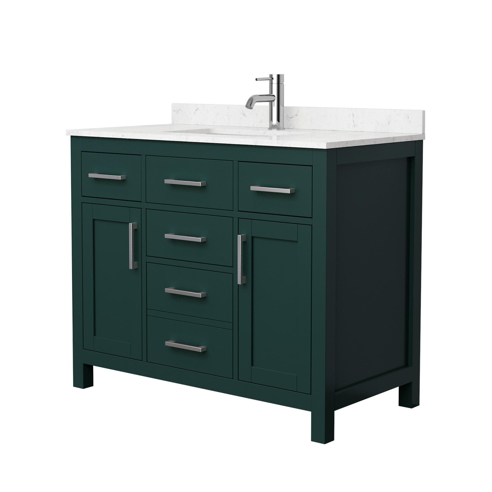 Wyndham Collection WCG242442S-UNSMXX Beckett 42″ – Dark Blue / Carrara Cultured
