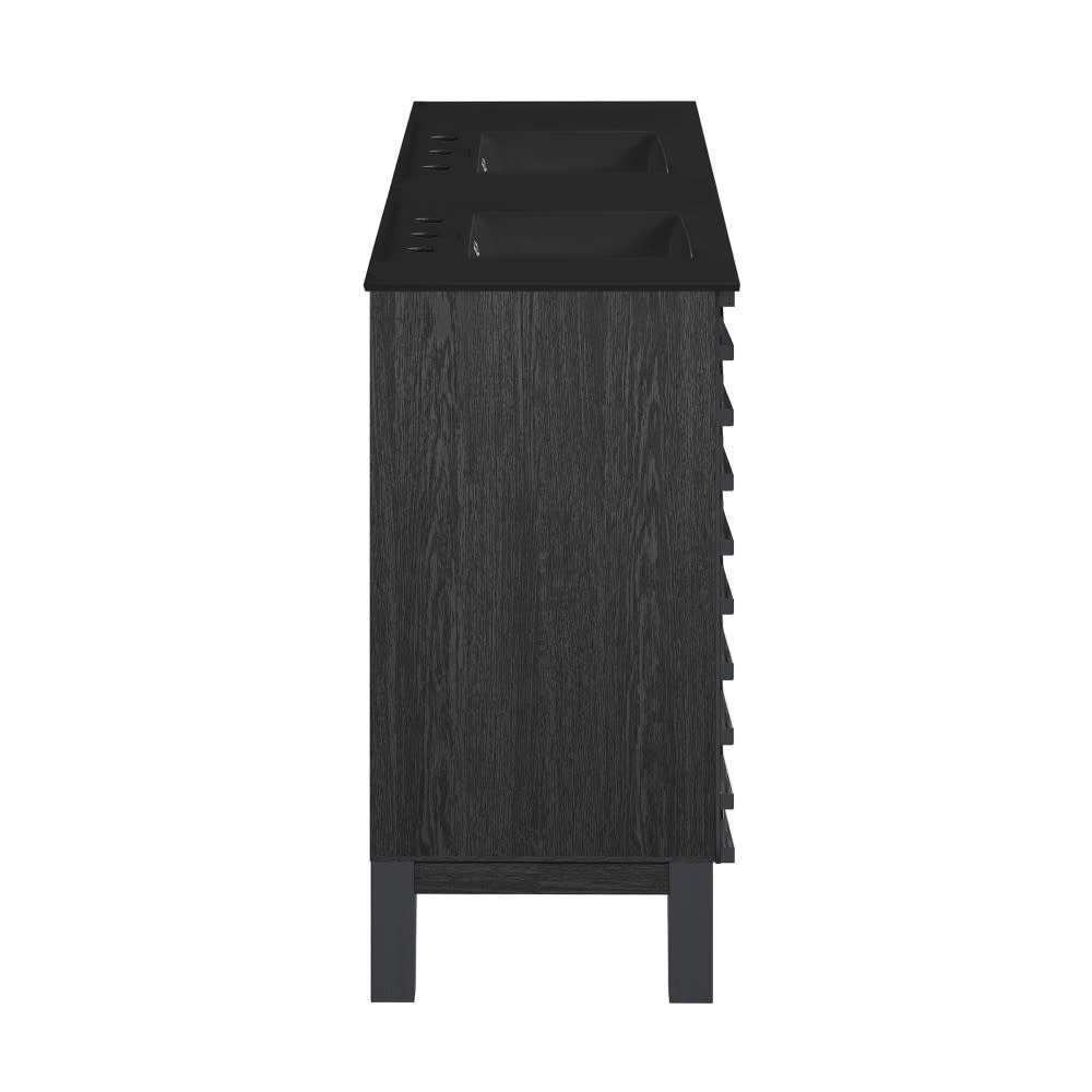 Swiss Madison SM-BV557D-3 Cascade 48″ – Brown Oak / Matte Black