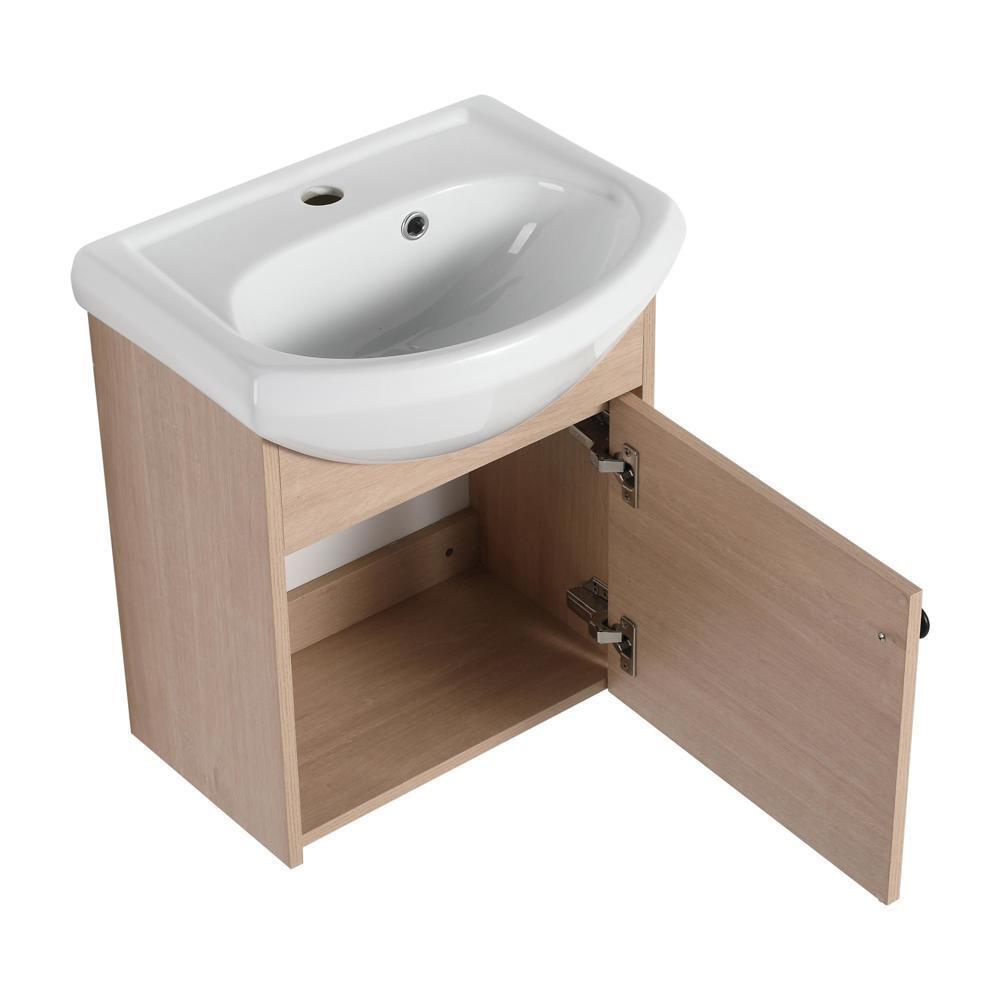 High Quality Small Size 18 Inch Vanity With Ceramic Sink Wall Mounting New Style