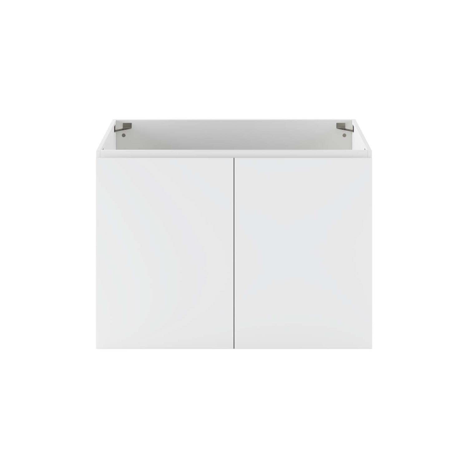 Modway Vitality 35″ Plastic and Wood Wall-Mount Bathroom Vanity in White