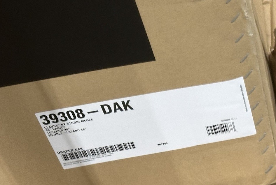 Kohler 39308-DAK 48” Claude by Studio McGee Vanity Draper Oak Finish