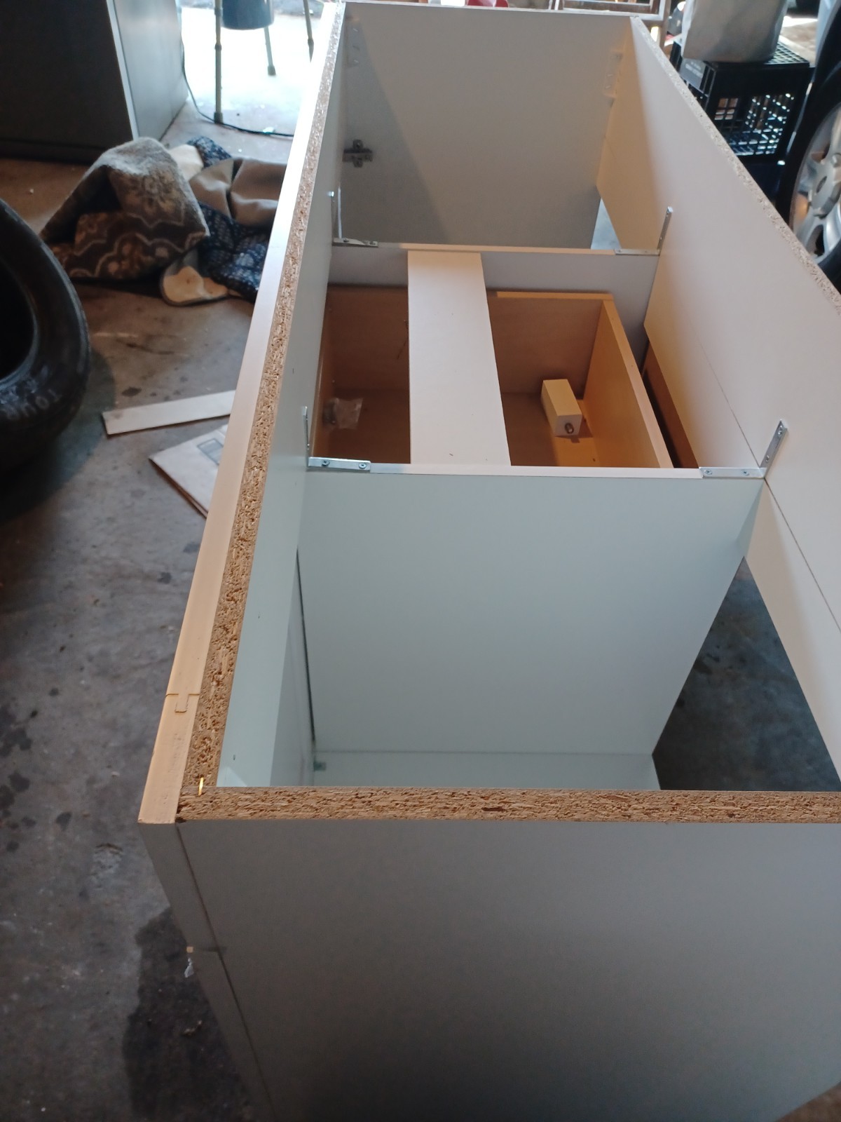 60 inch double sink white bathroom cabinet