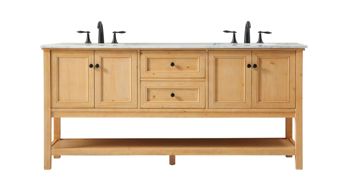 Elegant Lighting VF27072D Metropolis 72″ – Natural Wood