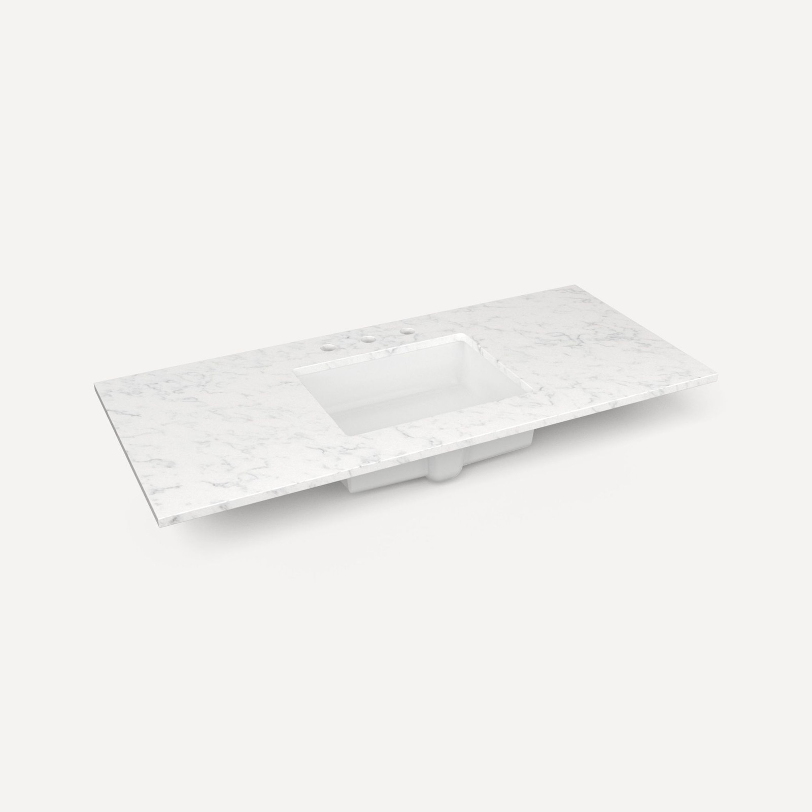 Robern TB49UCO-8 49″ Quartz Vanity Top for Widespread Faucet – Lyra