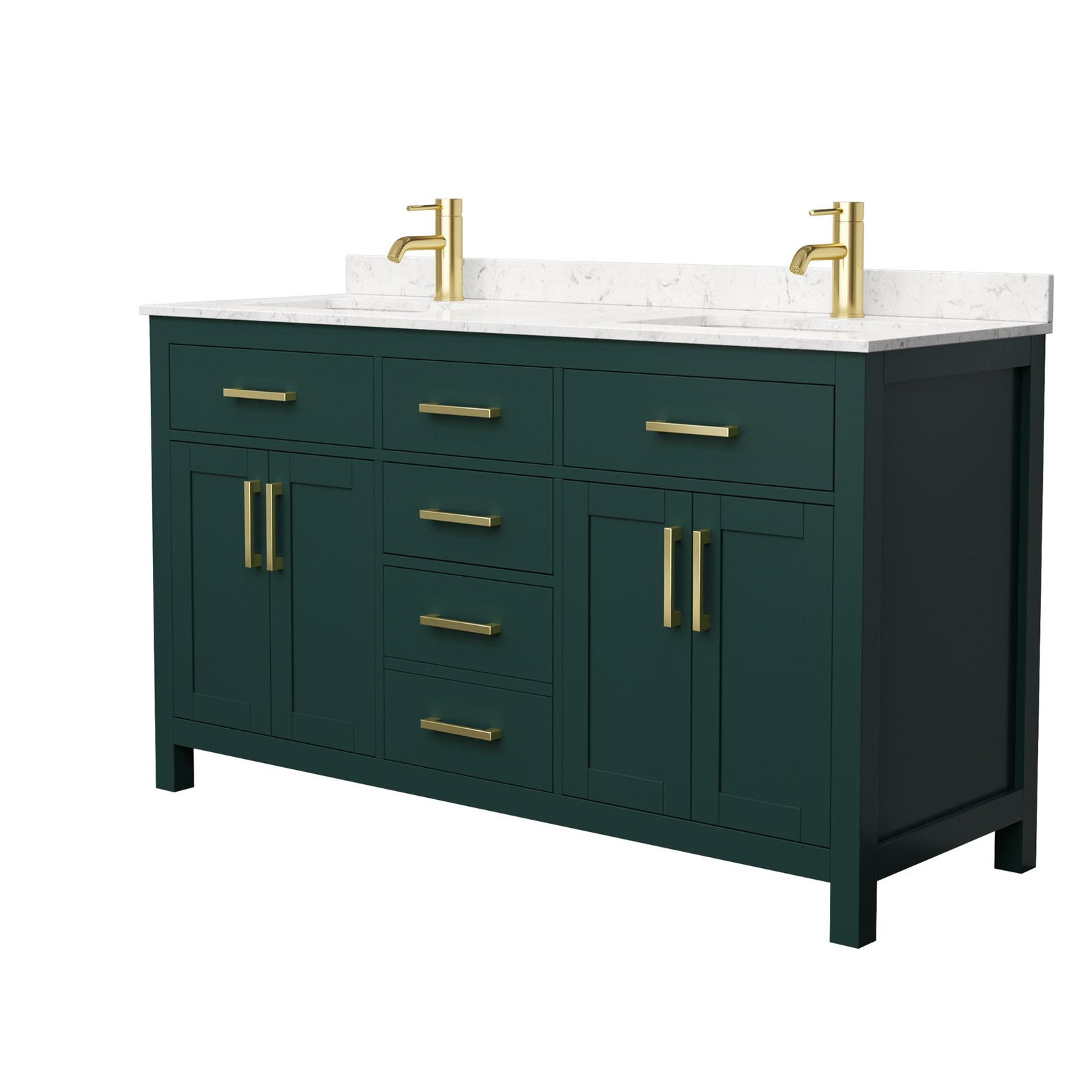 Wyndham Collection WCG242460D-UNSMXX Beckett 60″ – Dark Gray / White Cultured