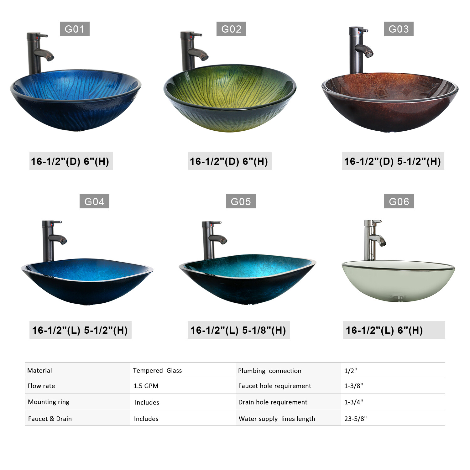 72″ White Bathroom Vanity Set Glass Ceramic Vessel Sink Cabinet No Mirror