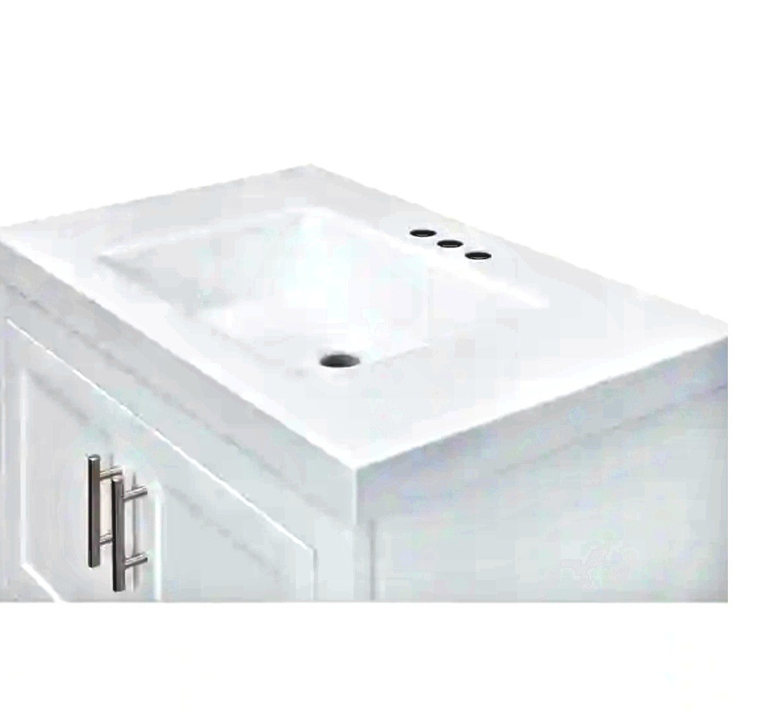 Glacier Bay SPA 24” Vanity Combo White With Mirror Bathroom Cabinets PICKUP ONLY