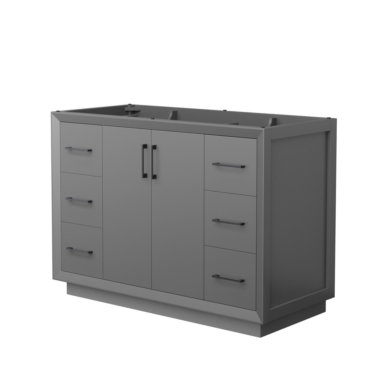 Wyndham Collection WCF414148S-CXSXX-MXX Strada 47″ Single – Dark Gray / Matte