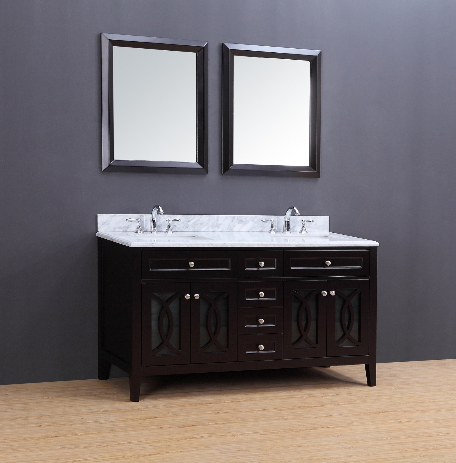 Bathroom Vanity – Transitional Bathroom Vanity Set – Double Sink – Rocca 60″