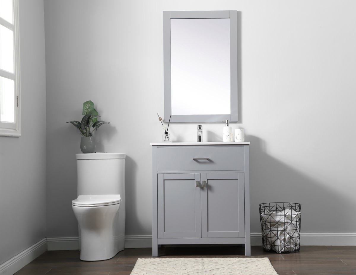 Elegant Lighting VF28830 Harrison 30″ – White