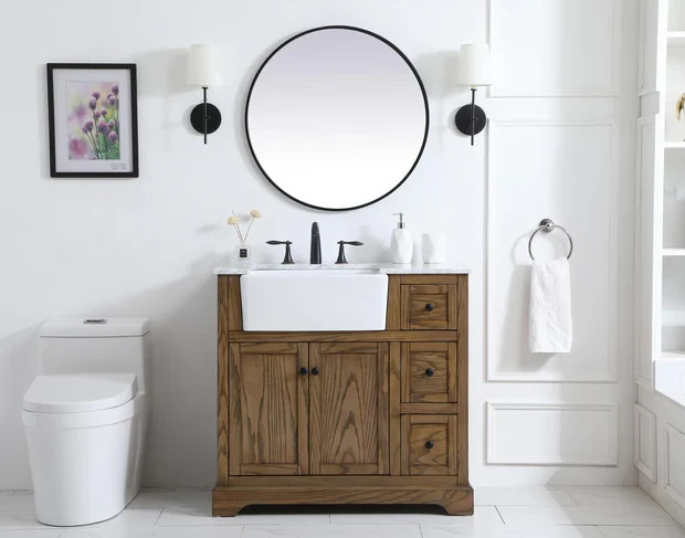 Elegant Lighting – VF60236DW – 36 Inch Single Bathroom Vanity in Driftwood