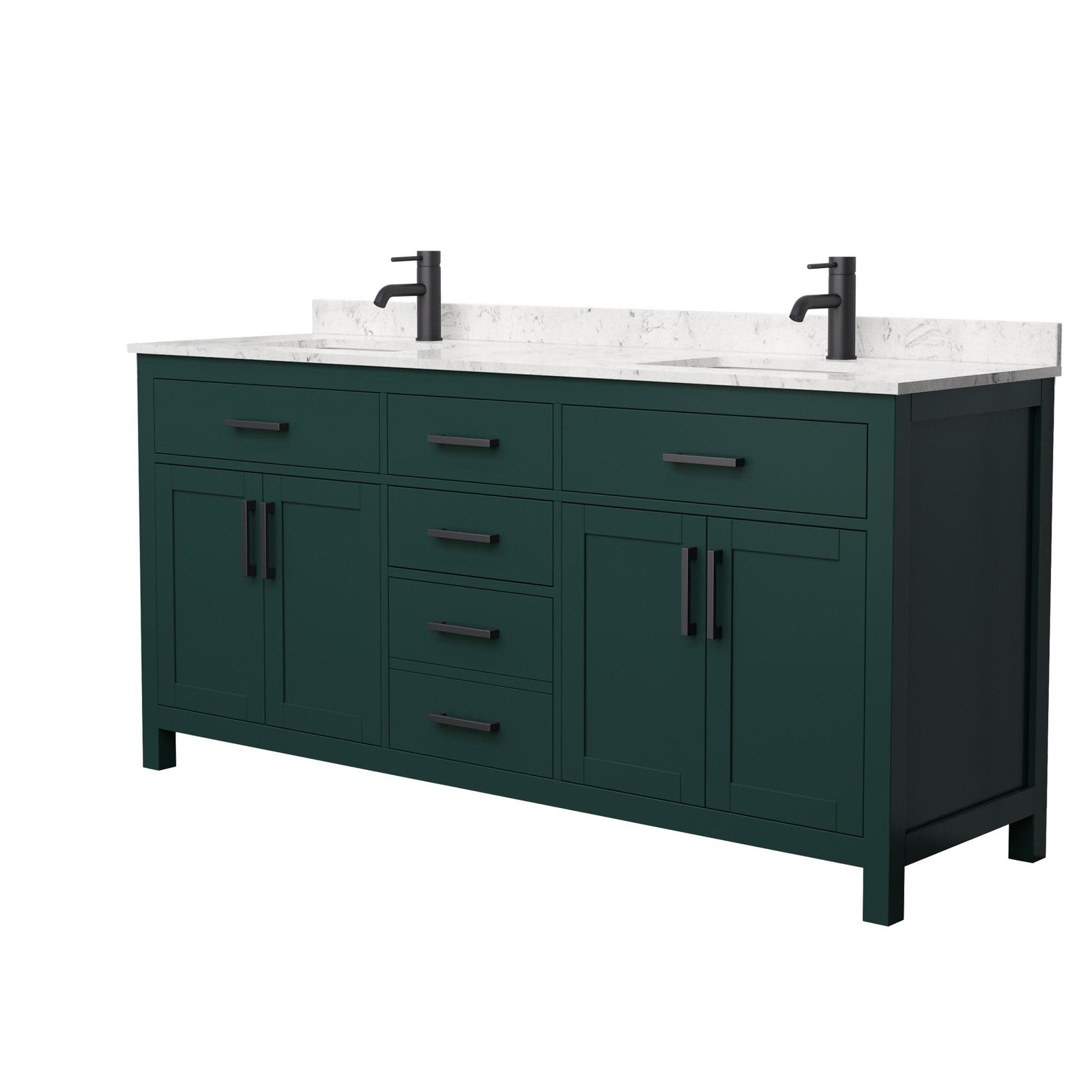 Wyndham Collection WCG242472D-UNSMXX Beckett 72″ – Green / Carrara Cultured