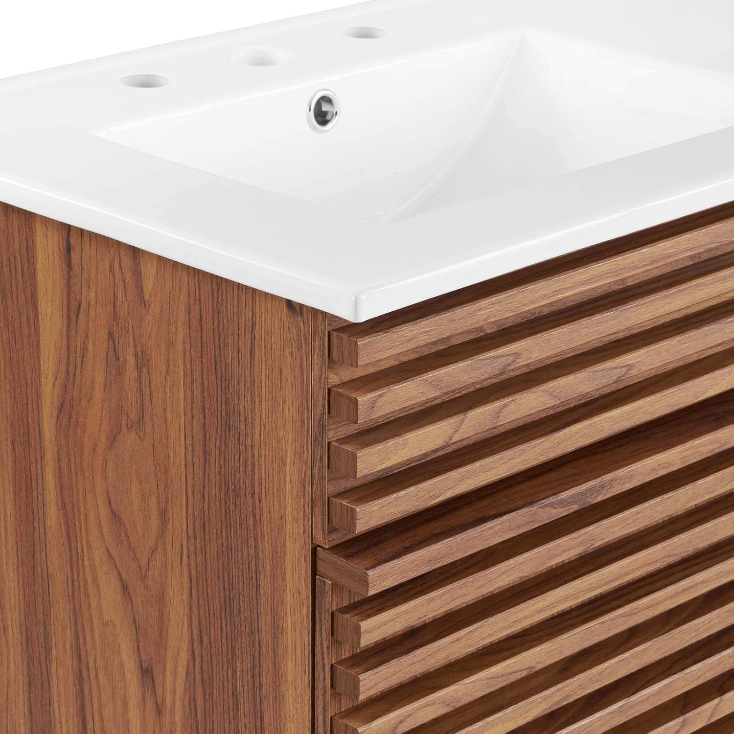 48″ Walnut & White Double Sink Bathroom Vanity Cabinet – Stylish & Functional
