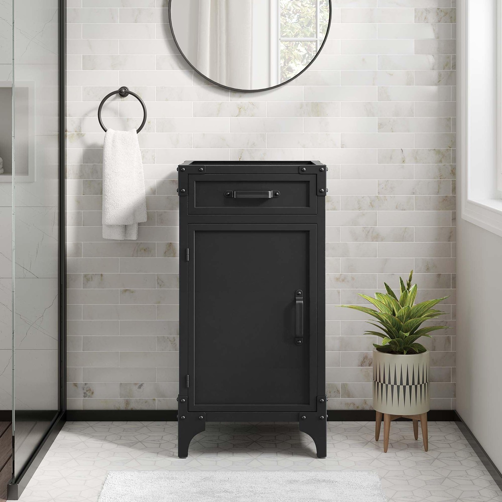 Steamforge 18″ Bathroom Vanity Cabinet (Sink Basin Not Included)