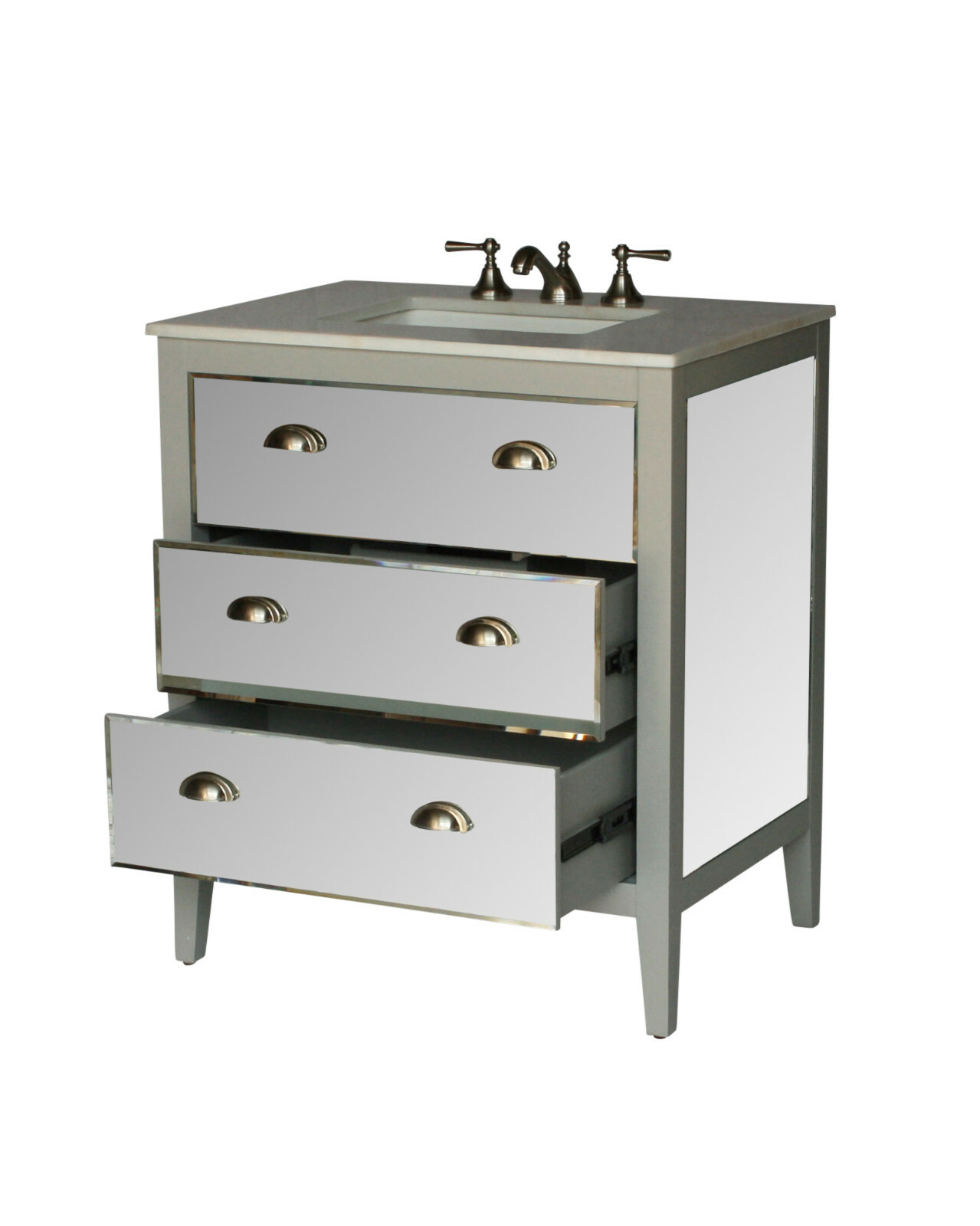 30-Inch Contemporary Style Single Sink Bathroom Vanity Model 2610-G