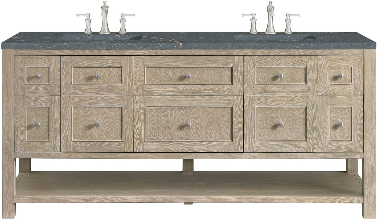 James Martin Vanities 330-V72-FPBL Breckenridge 72″ – Whitewashed Oak