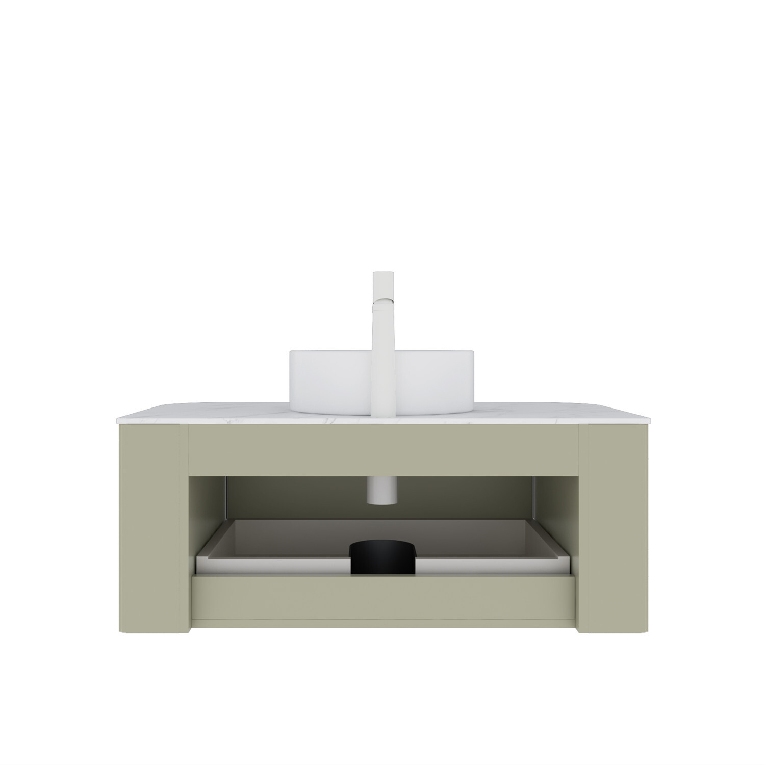 24″ 30″ 36″ Wall Mounted Bathroom Vanity w/Sink, Floating Vanity Cabinet, Drawer
