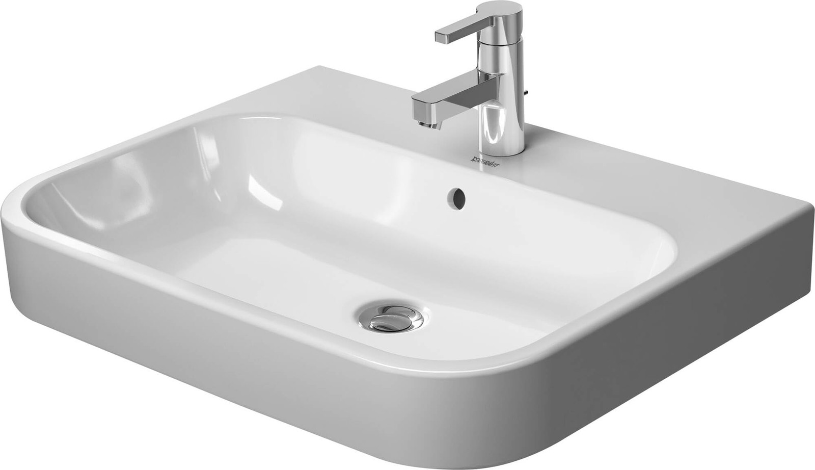 Duravit 2318650000 white, Furniture washbasin 650mm Happy D.2, TP, 1 TH, Medium