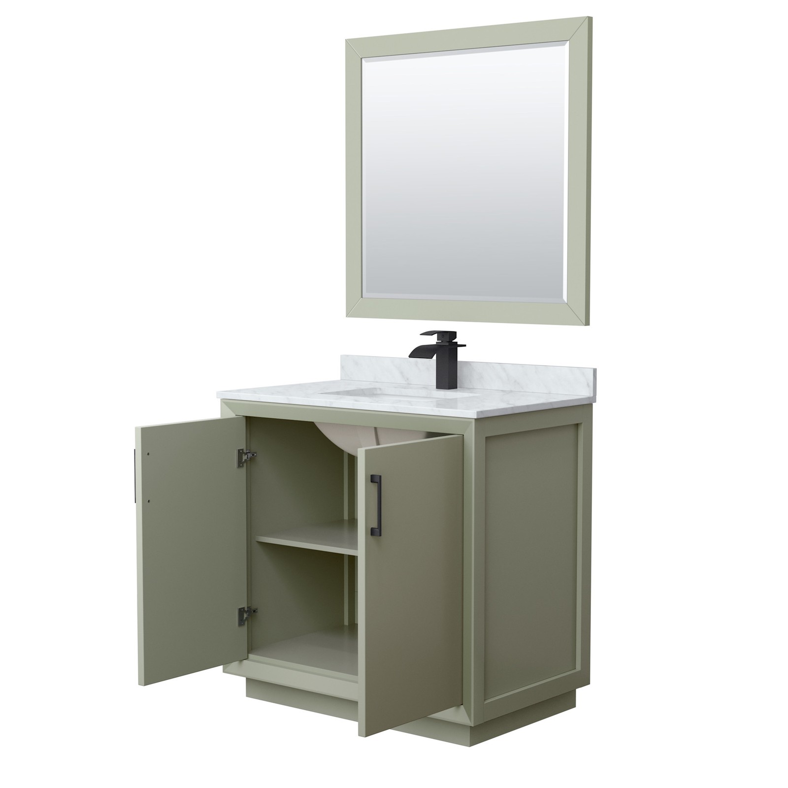Wyndham Collection WCF414136S-NAT-UNSM34 Strada 36″ – White / Brushed Nickel