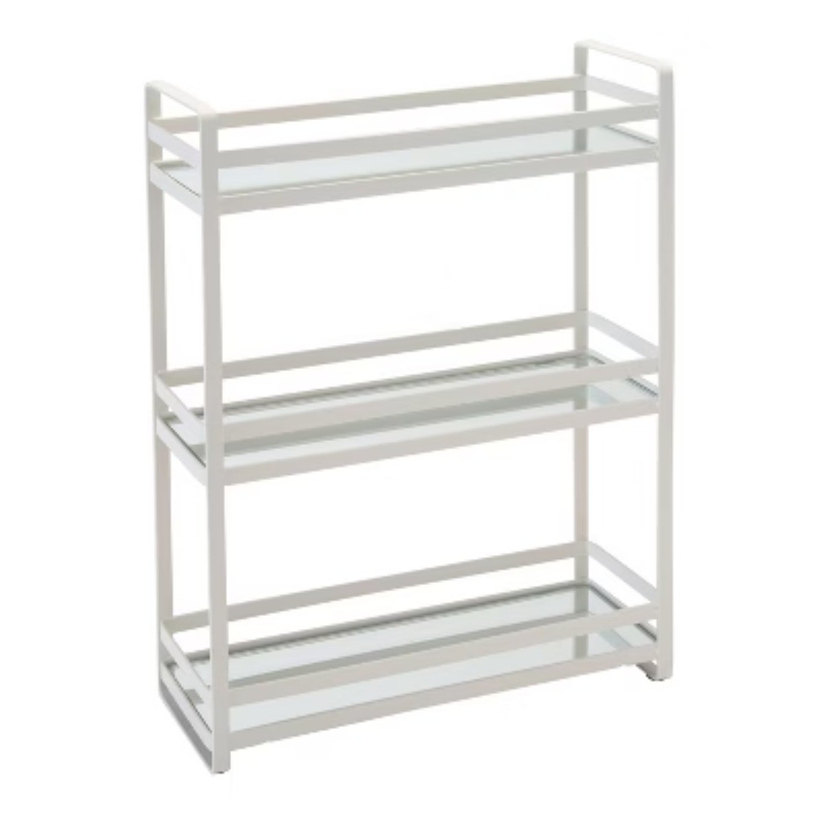 3 Tier Flat Wire Slim Vanity Tower White – Home Details