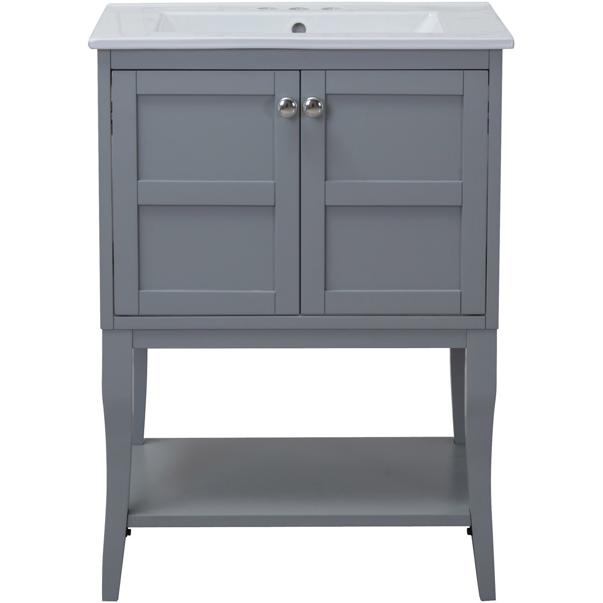 Elegant Lighting VF2101 Mason 24 X 33.25 inch Grey and Chrome Vanity Set in Gray