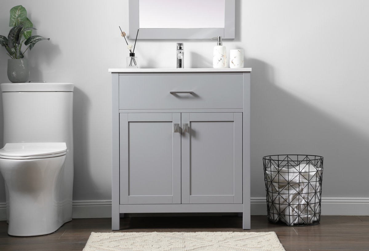 Elegant Lighting VF28830 Harrison 30″ – White