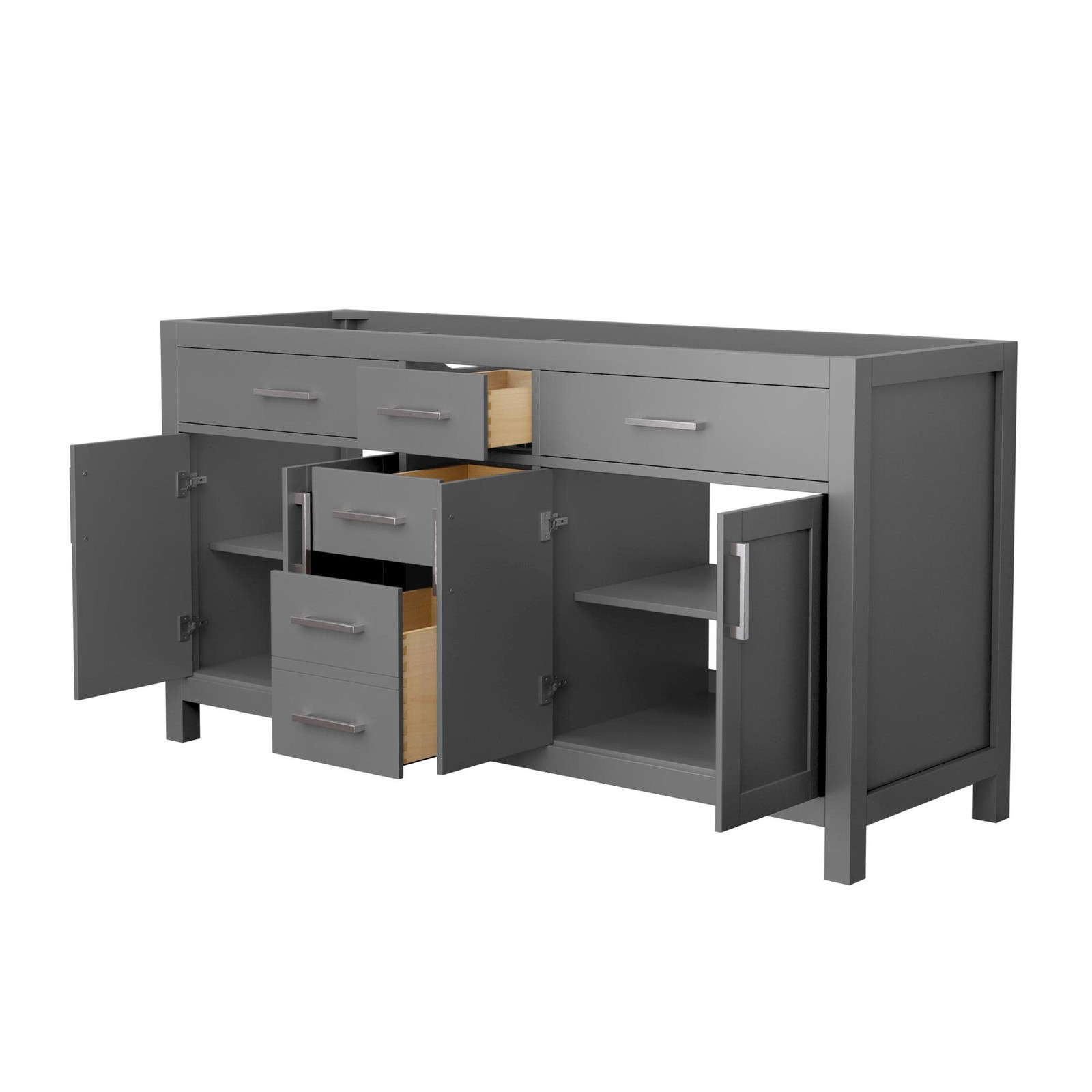 Wyndham Collection WCG242466D-CX-MXX Beckett 65″ Double – Dark Gray / Matte