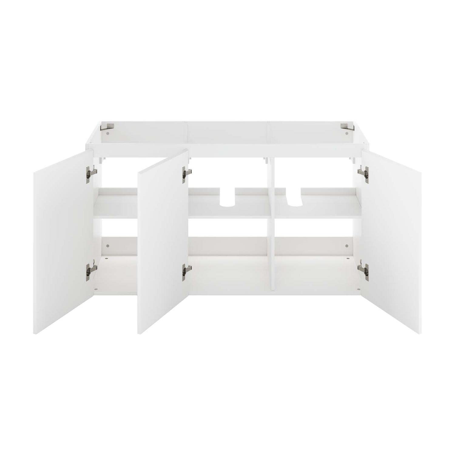 Modway Vitality 47″ Particleboard Melamine Wall-Mount Bathroom Vanity in White