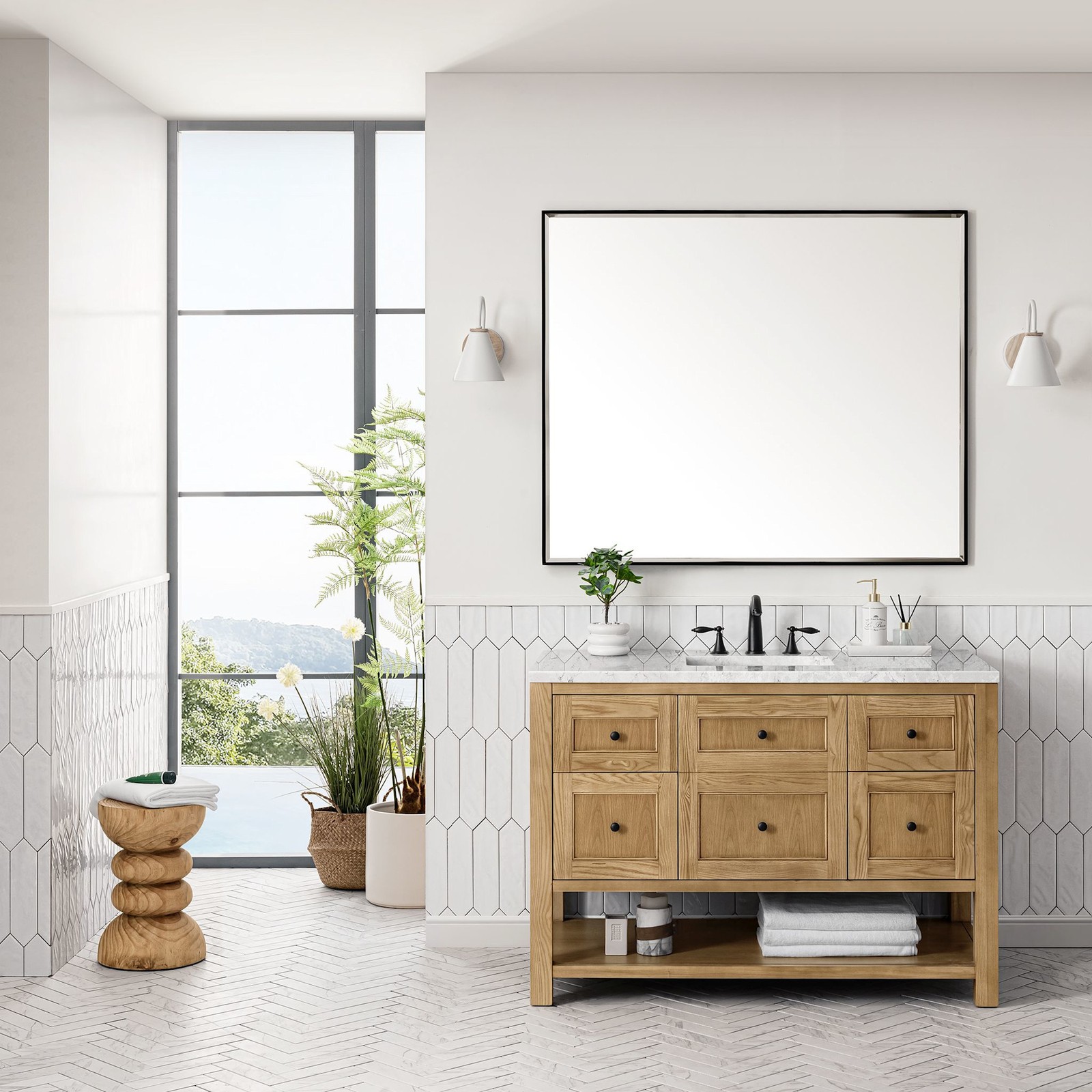 James Martin Vanities 330-V48-FEJP Breckenridge 48″ – Smokey Celadon