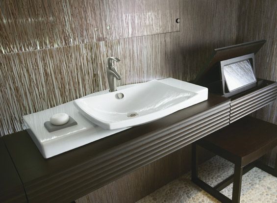 KOHLER K-18599-F29 ESCALE 48″ vanity for field cutout and escale make up vanity