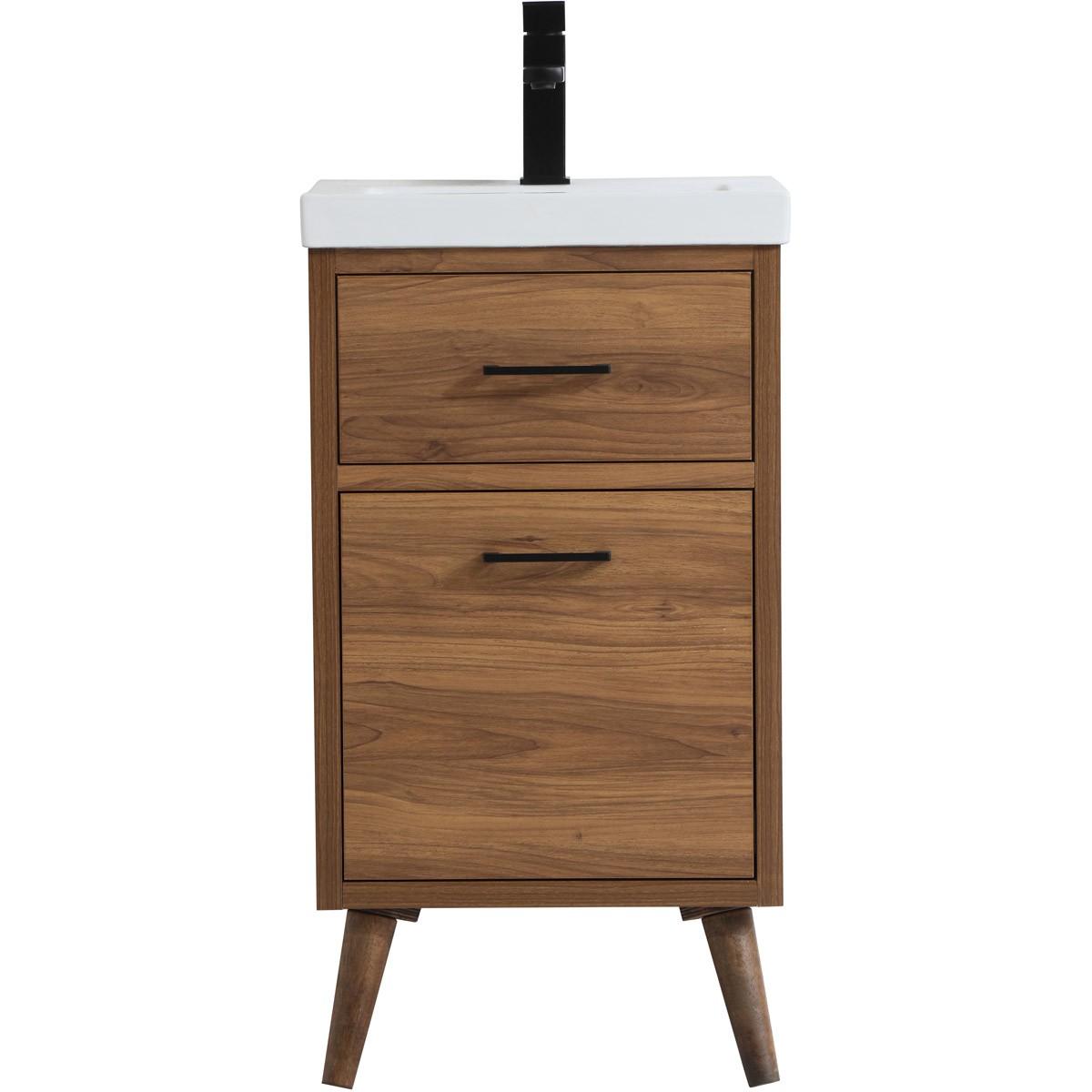 Elegant Lighting VF41018WB Boise Vanity Walnut Brown and Black