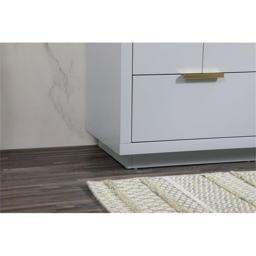Elegant Decor Blake 24″ Aluminum Alloy MDF Single Bathroom Vanity in Gray