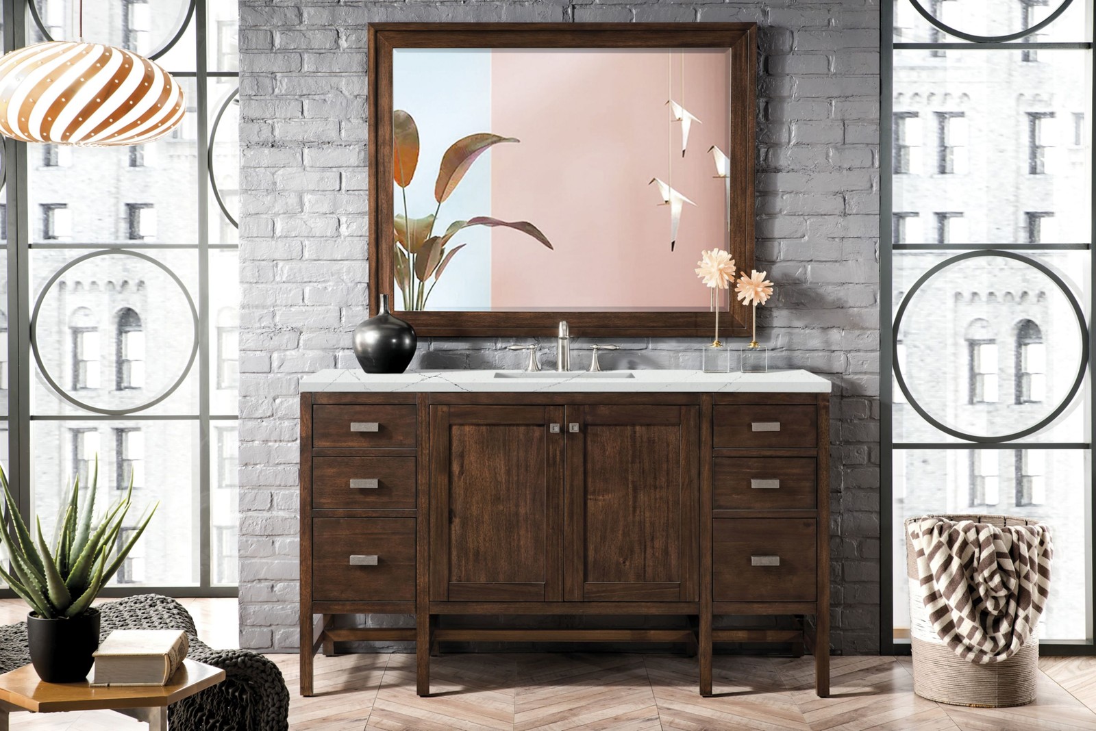 James Martin Vanities E444-V60S-3ENC Addison 60″ – White