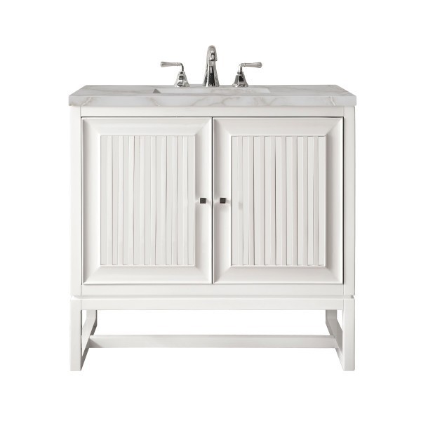 30″ James Martin Athens E645-V30-GW-3VSL Vanity Cabinet Victorian Silver Top