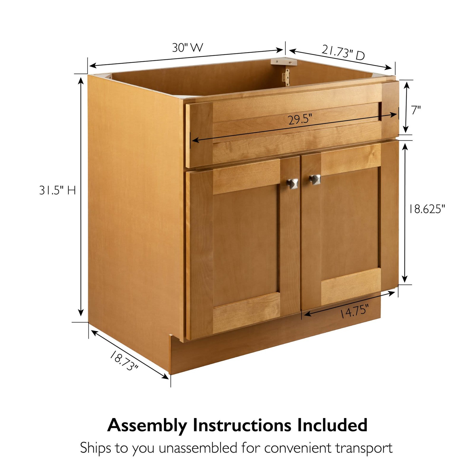 Design House 587121 Brookings 22″ Single – Modern Birch